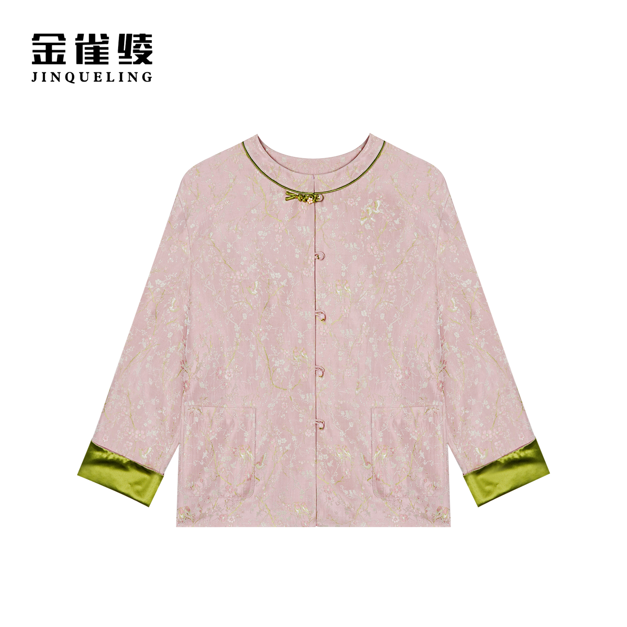 金雀绫【喜上梅梢】新中式国风款重工艺提花盘扣外套SZ1T43