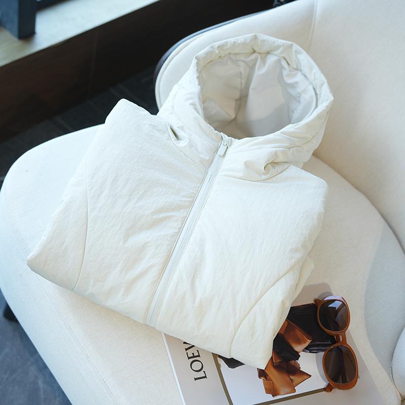 宽松型大峰 新型科技棉~宽松连帽拉链短款保暖棉衣女外套冬