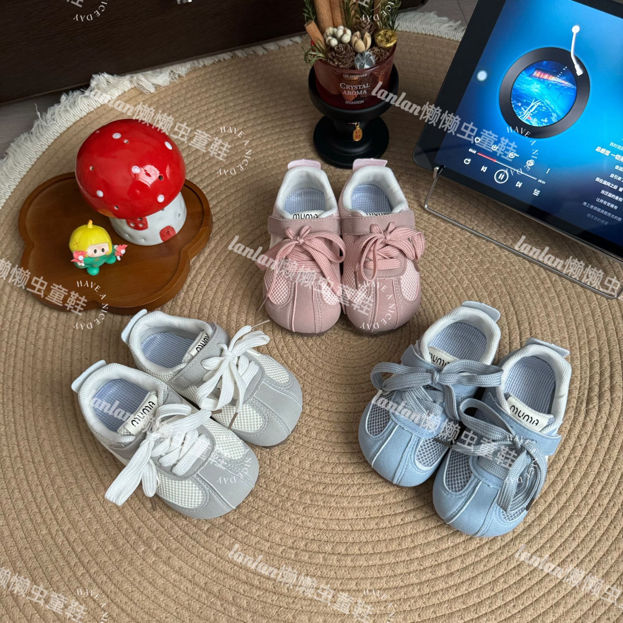 【秋日信封】韩版德训鞋2025秋季女童双网透气阿甘鞋男童网鞋运动鞋