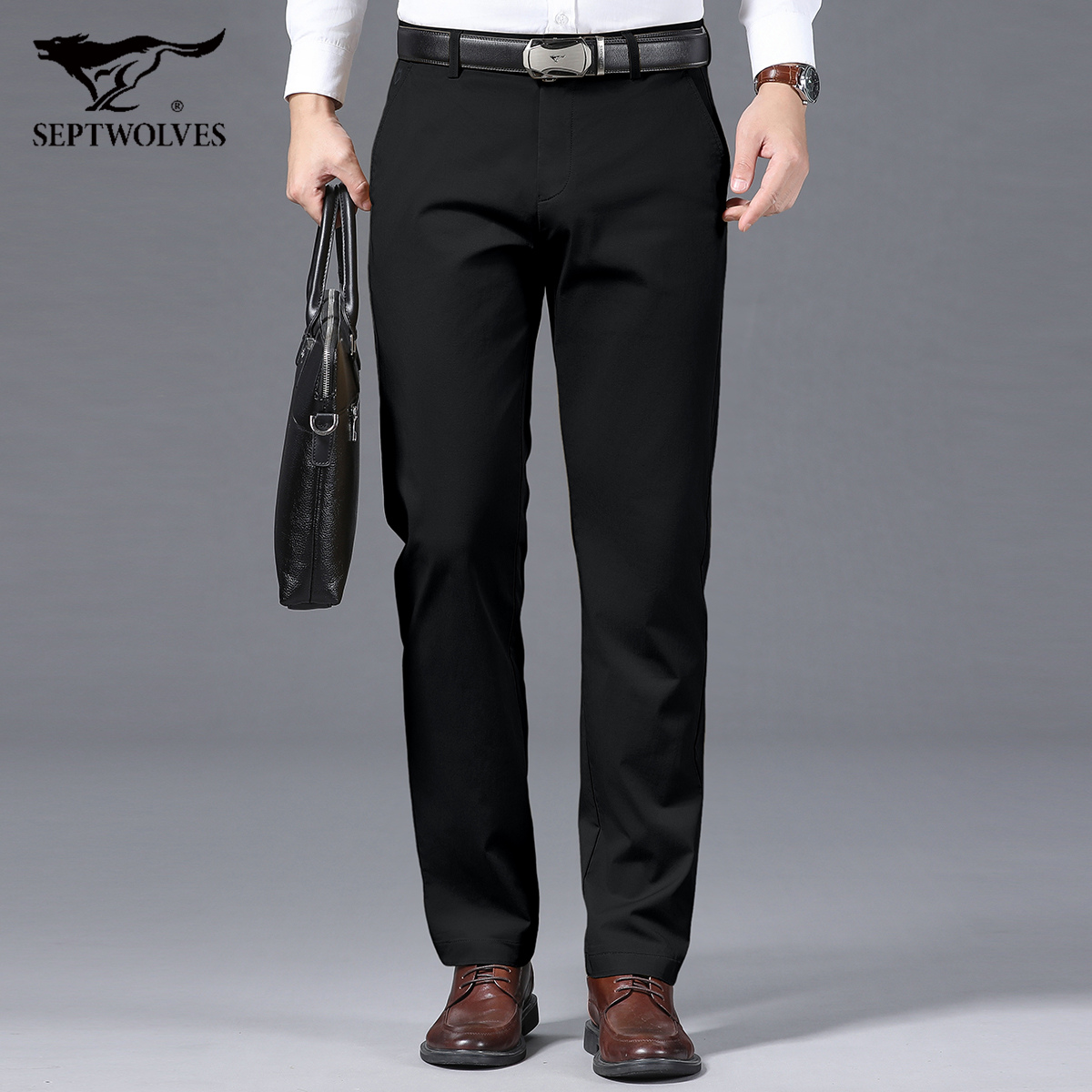 七匹狼正品男士休闲裤2025秋冬新款直筒爆款裤子宽松高端商务西裤