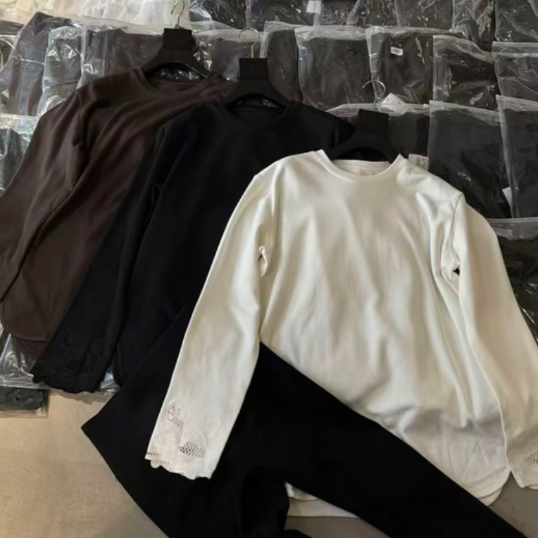 JING冬款99538磨毛圆领长袖T恤女装宽松百搭设计感