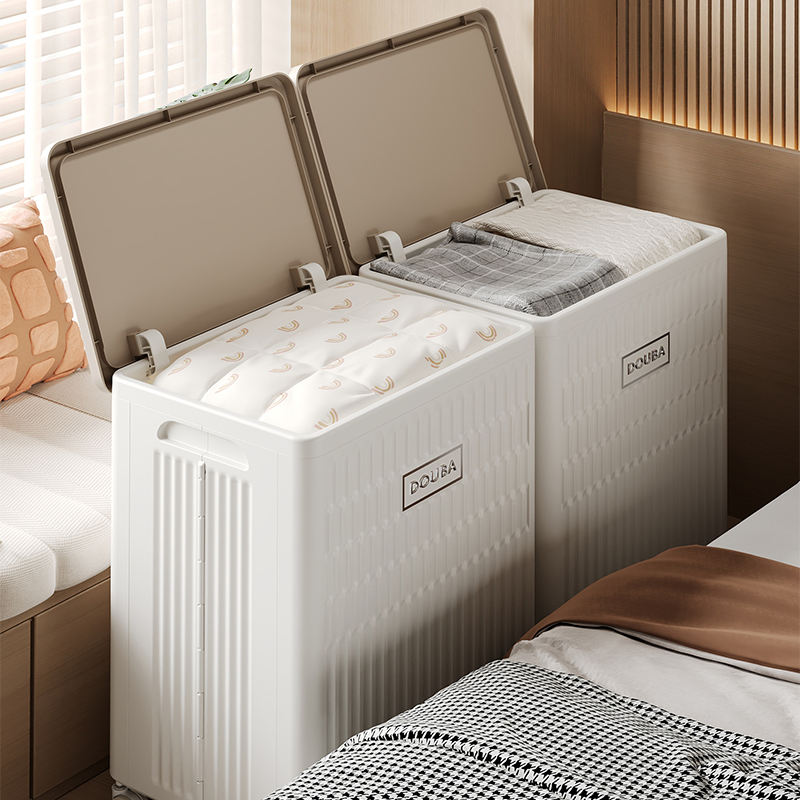 衣服收纳箱大容量超大家用折叠带盖整理箱零食玩具杂物书本储物柜