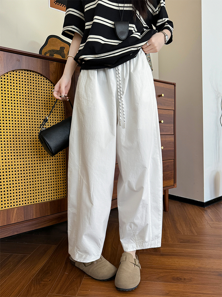 孕妇裤夏季薄款哈伦裤2025新款外穿无托腹不勒肚休闲气球九分裤子