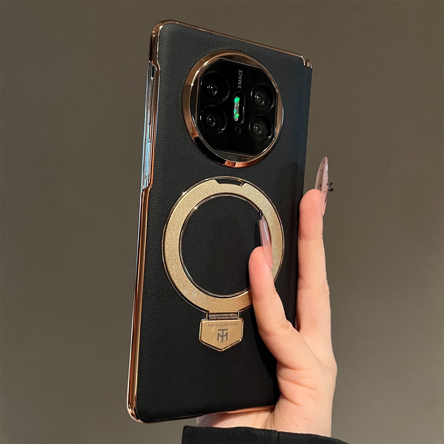 简约高档磁吸旋转支架适用于华为MateX6典藏版折叠屏手机壳MateX5