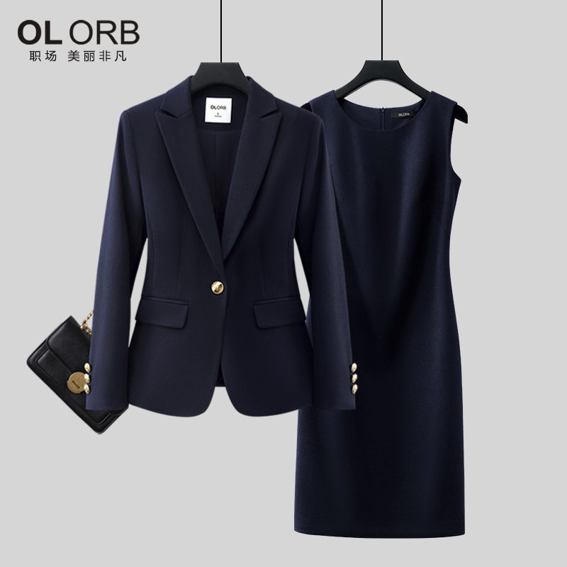 西装女正装职业套装春秋2025新款小个子高级感大学生面试西服外套