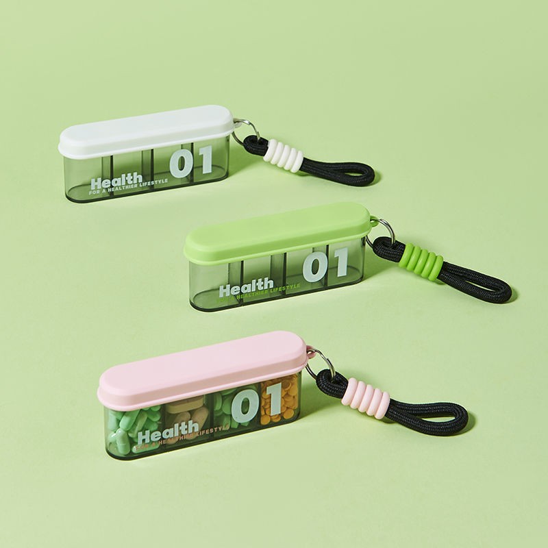 便携式迷你随身小药丸药品分装盒药盒一周七天早中晚一日三餐密封