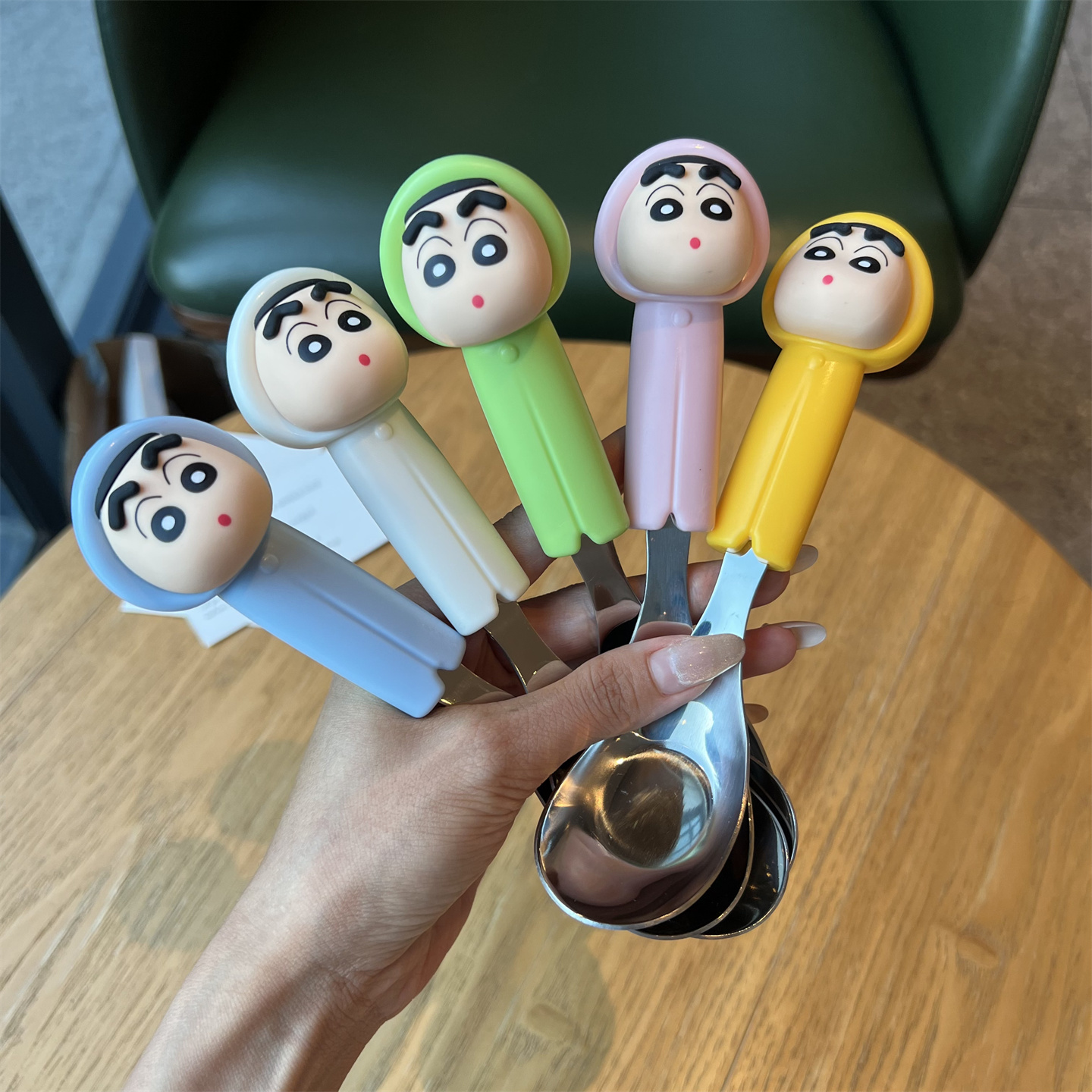 CUGF/厨贵妃蜡笔小新吃饭勺子家用精致勺子可爱不锈钢儿童勺子