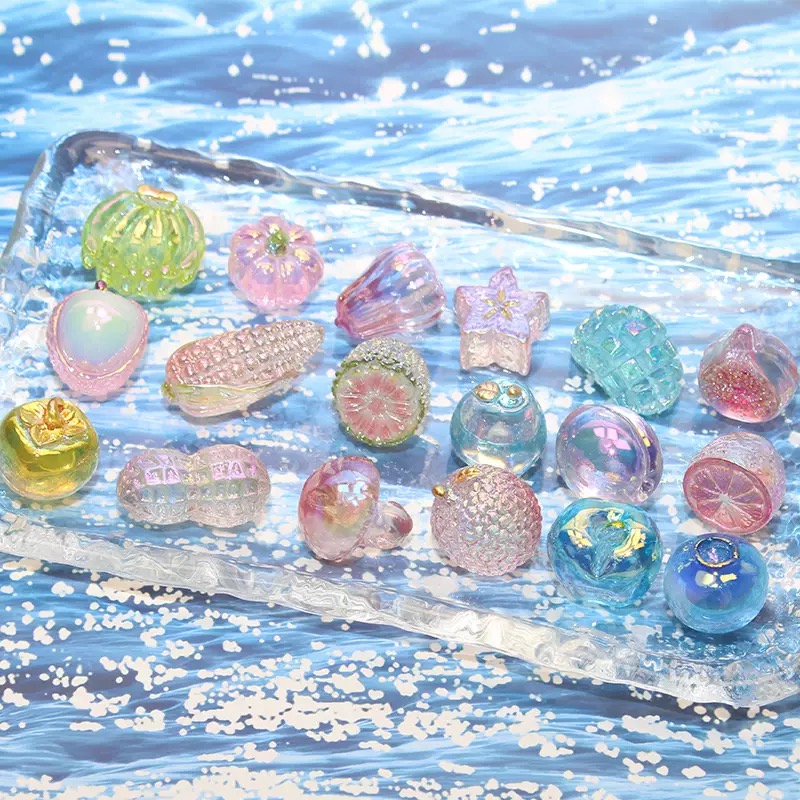【电镀DIY水果】树脂DIY电镀大水果苹果盲袋对对碰迷你摆件批发盲盒