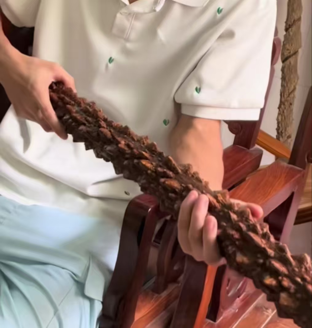 花椒木降龙木手把件健身棍防身棍车载棒棍武术棍文玩原木千斤拔