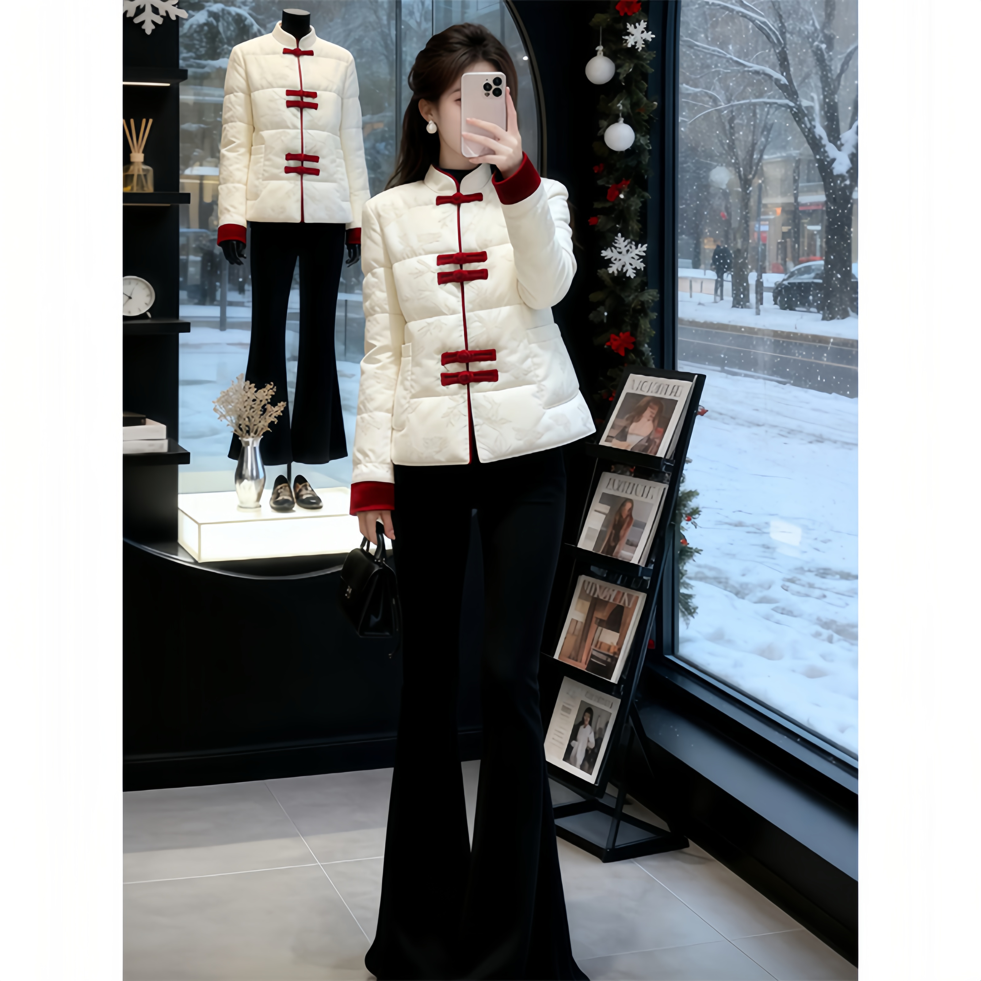 显白气质欧版棉服外套女冬季新款大码宽松慵懒时尚棉衣袄子2025