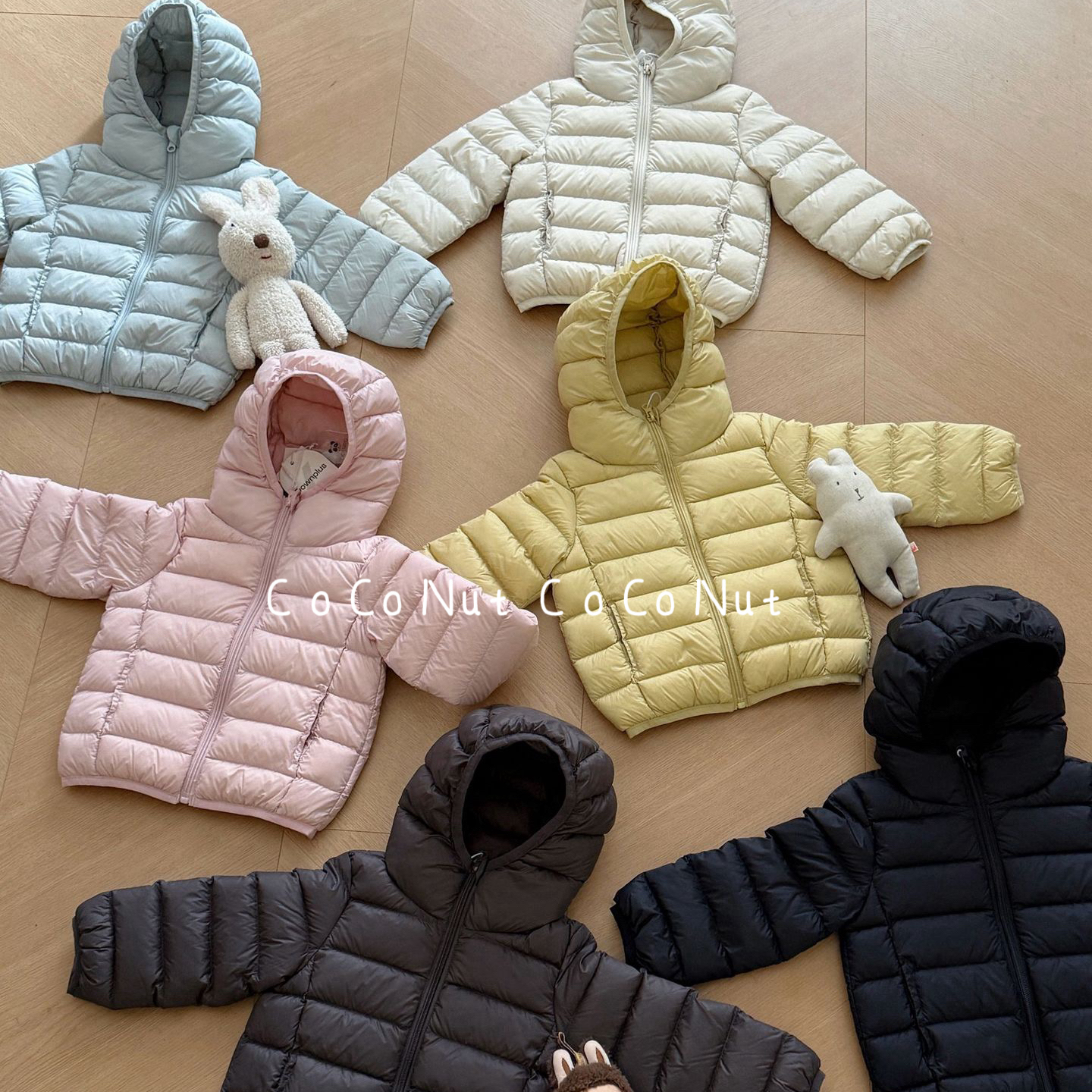 CoCoNut.儿童羽绒服休闲轻薄连帽外套纯色90白鸭绒背心内胆溯源码