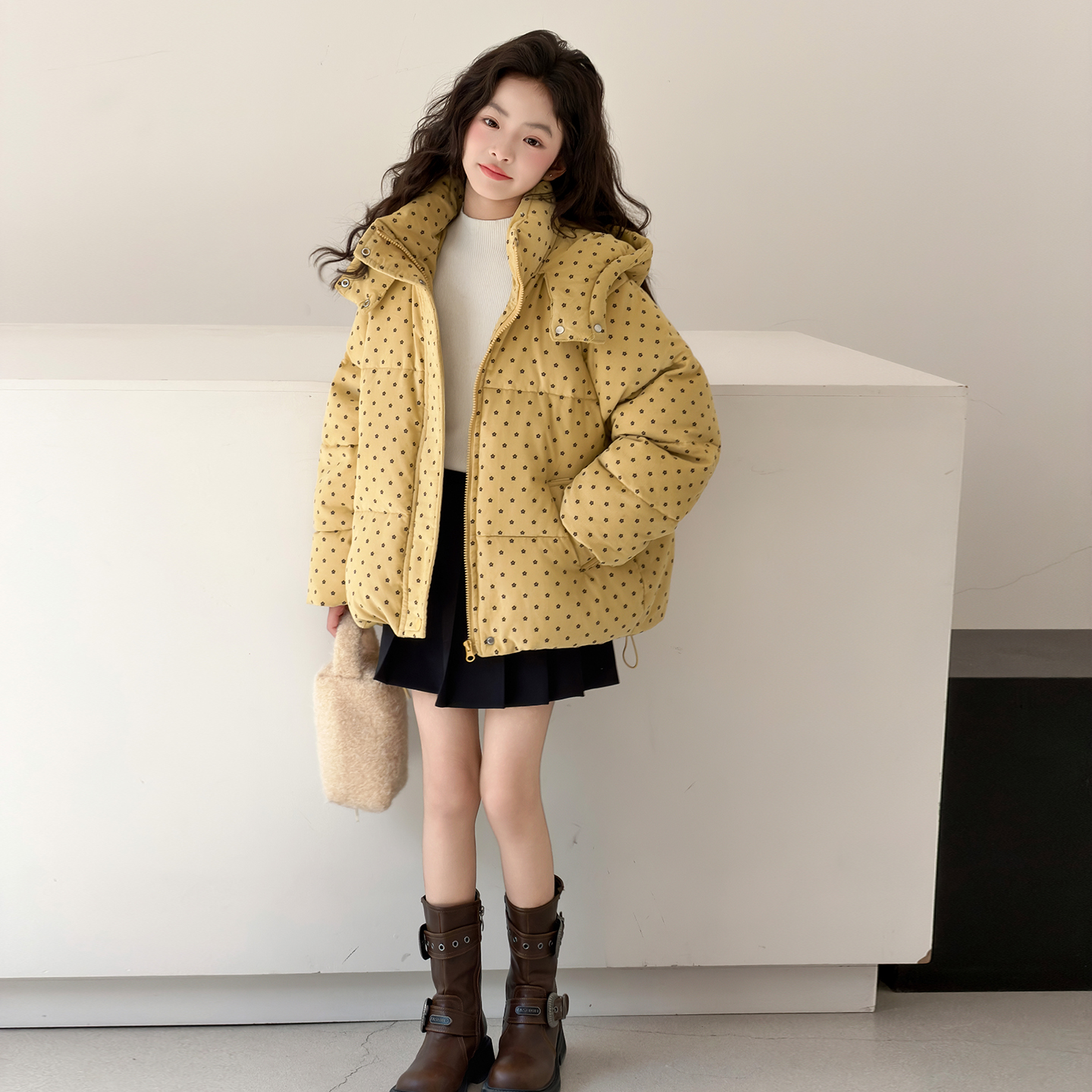 女童加厚棉服2025新款冬季儿童时髦面包服女孩冬装洋气棉衣外套潮