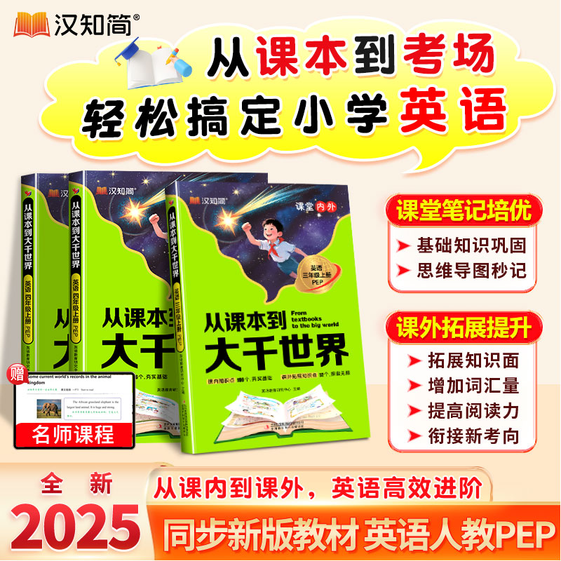 汉知简【从课本到大千世界】英语三四年级上册同步人教版新教材考点