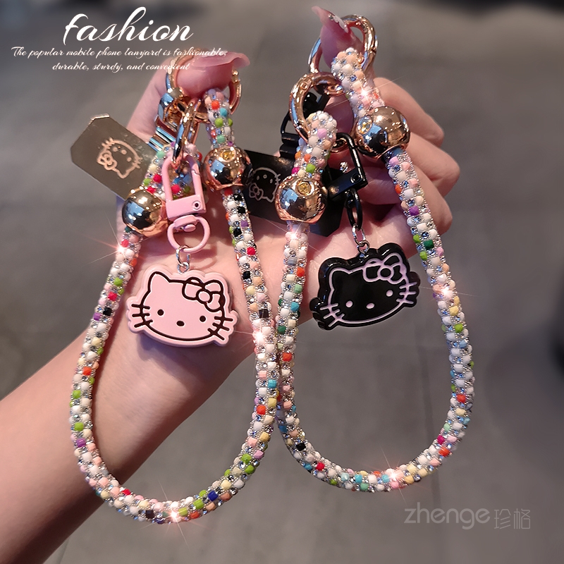 闪钻手机挂绳手腕短款高级感手链精致挂饰ins小众轻奢手机挂链