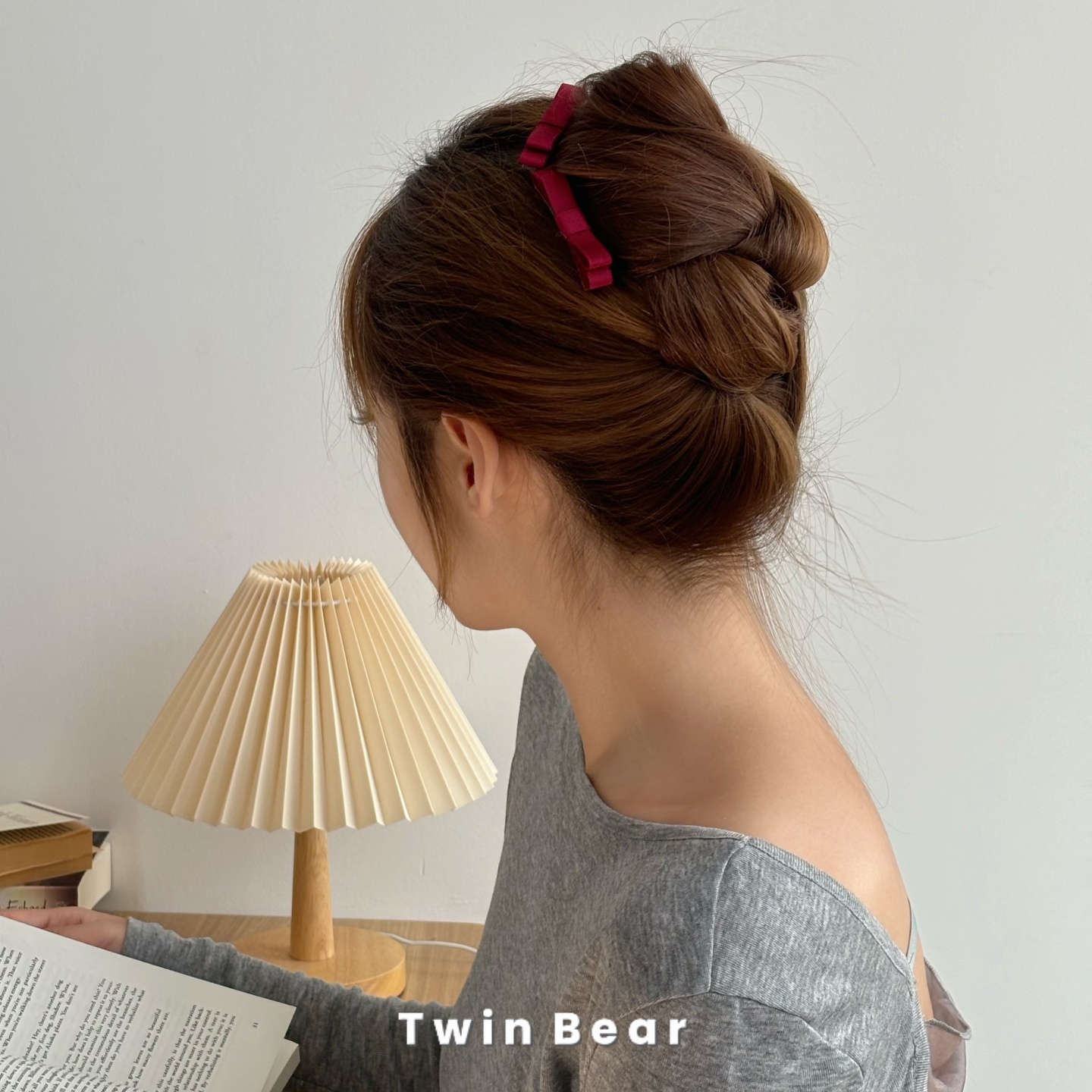 S003~好用又实用的蝴蝶结倒插梳增高颅顶发梳盘发夹发饰头饰