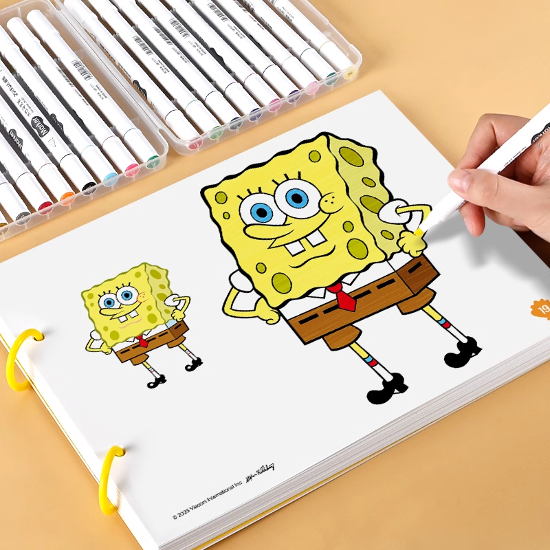 海绵宝宝涂色儿童A4画画本3到6岁4幼儿园宝宝5填色涂鸦绘画图画本