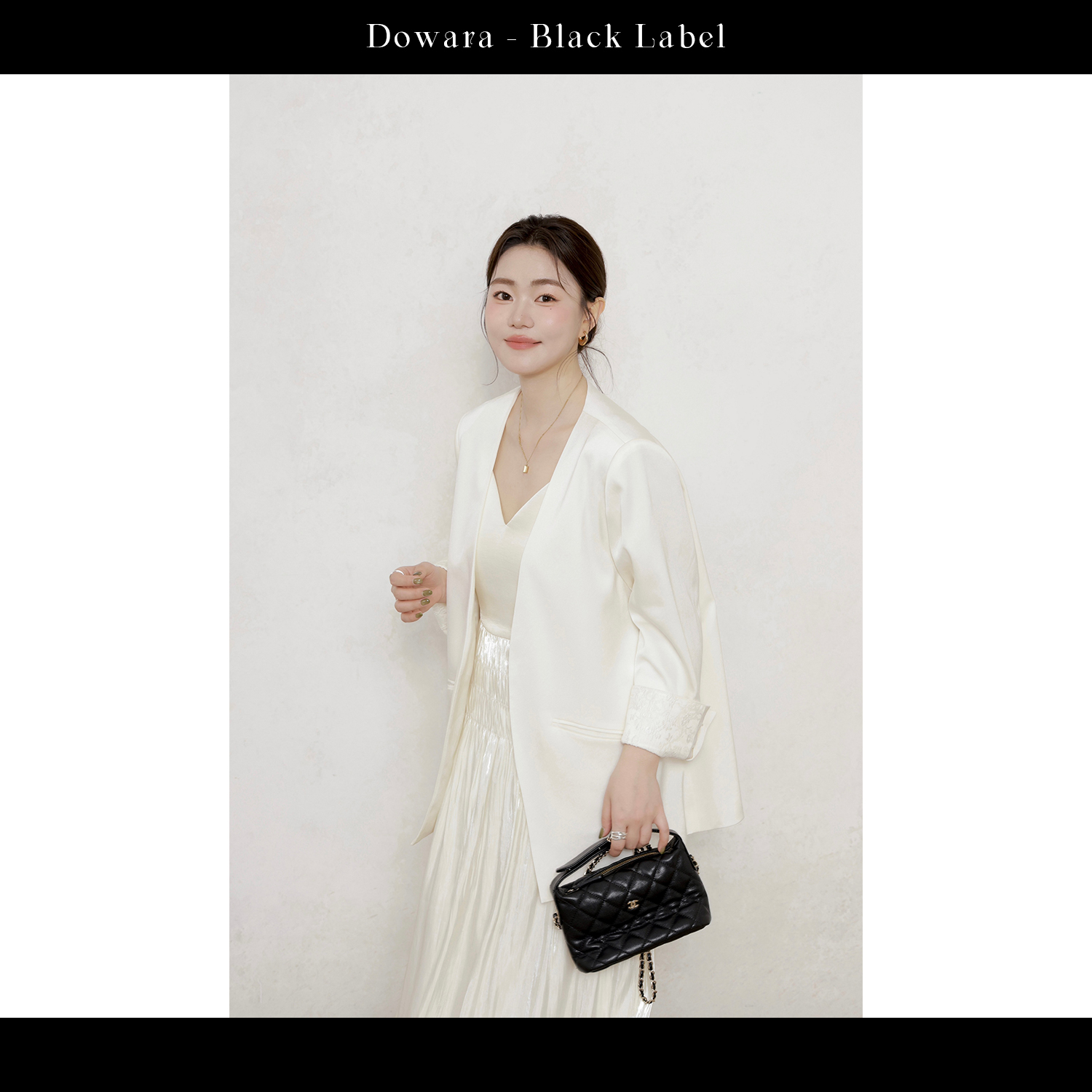 现货大婉酱黑标【红毯西服】醋酸缎面轻奢高级感白色西装外套 9838D