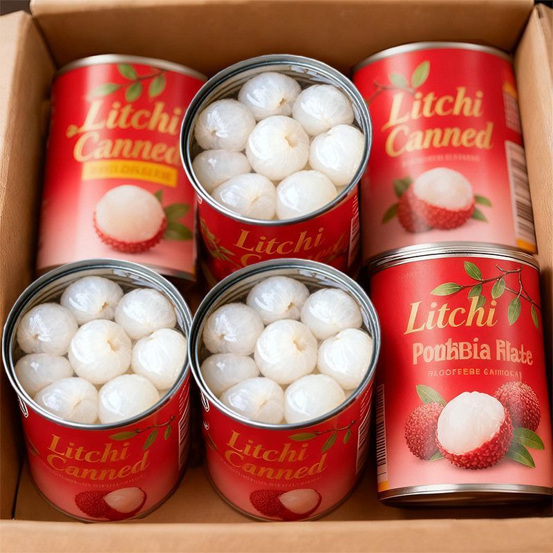 当季新鲜荔枝罐头312g整箱老树果肉饱满水果罐头荔枝铁罐商用批发