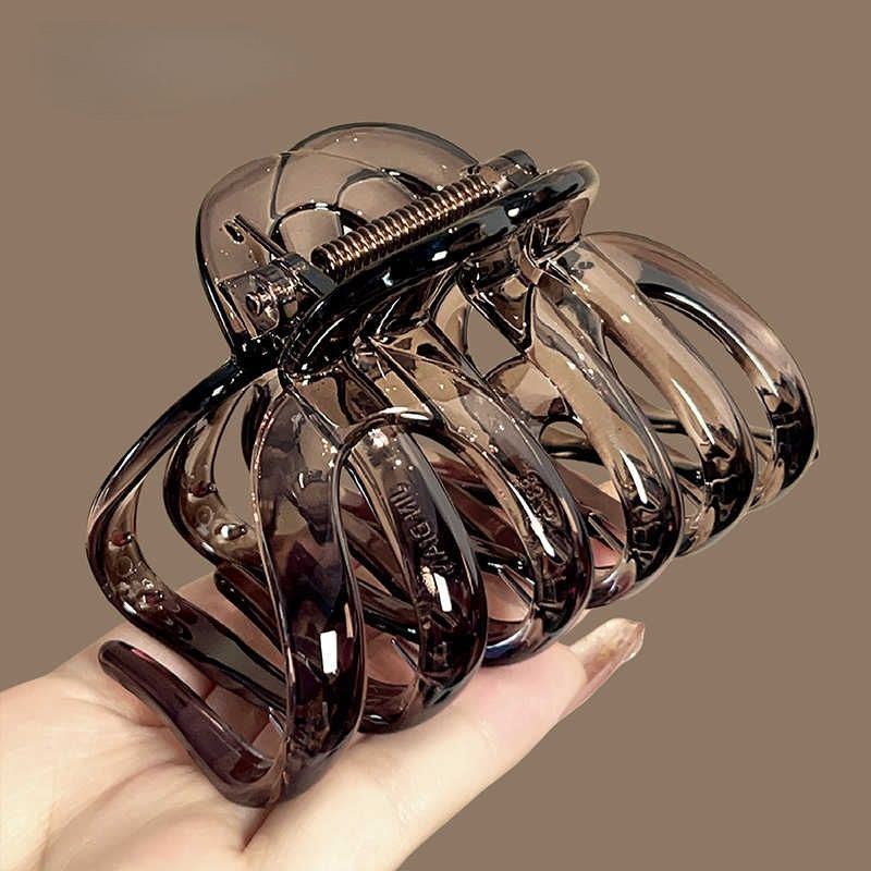 巨能夹发量多高级复古盘发南瓜鲨鱼发夹夹子后脑勺抓夹高颜值头饰