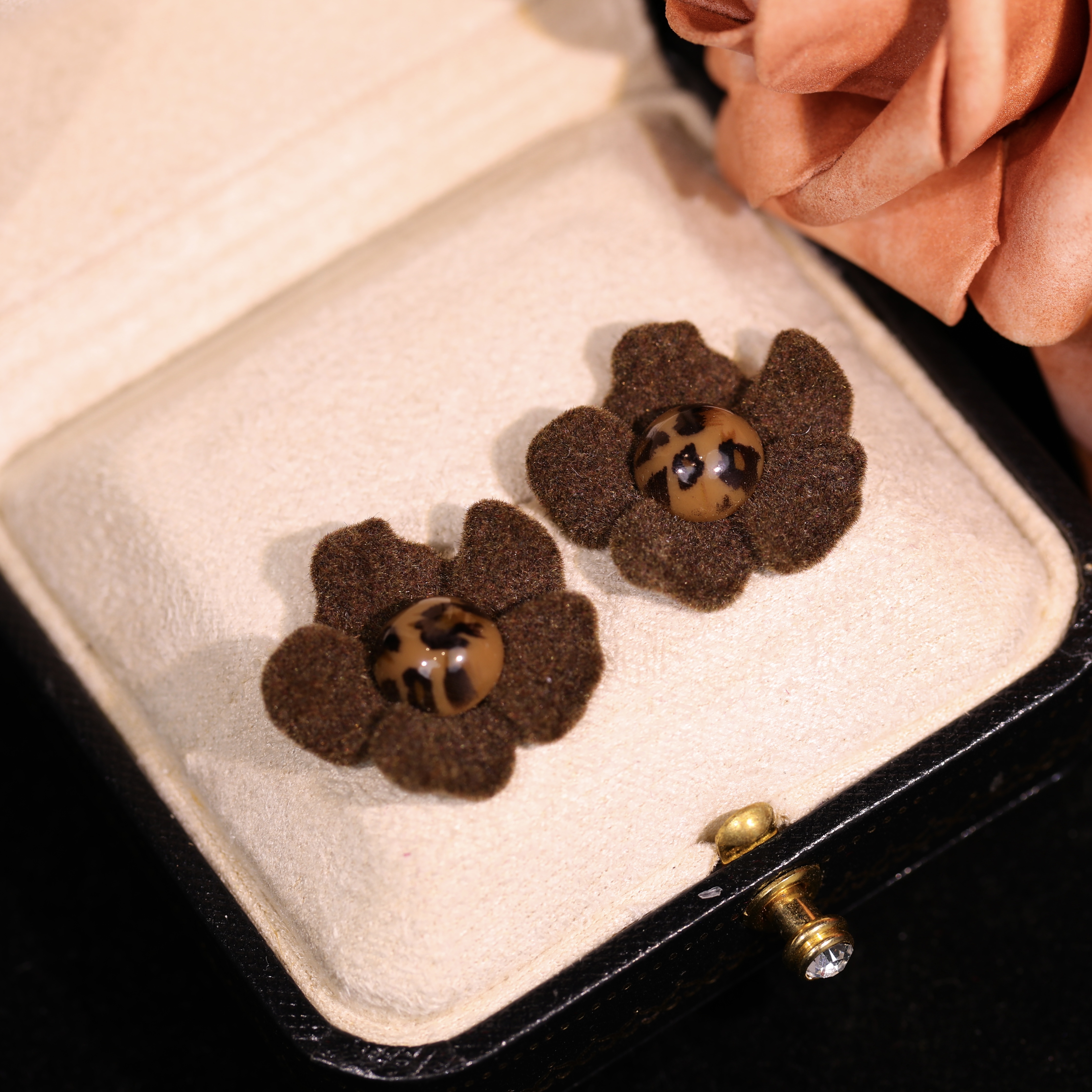 铜合金耳饰 【熙晨】轻奢时尚气质百搭高级小众设计感耳饰RH1052