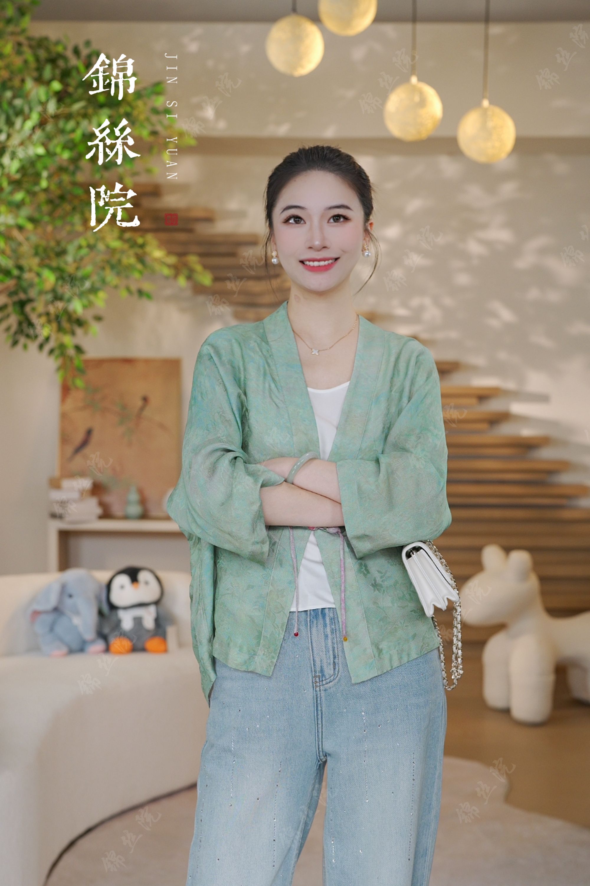 锦丝院【雨花斋】桑蚕丝时尚新中式轻奢时尚百搭上衣WTX67182036