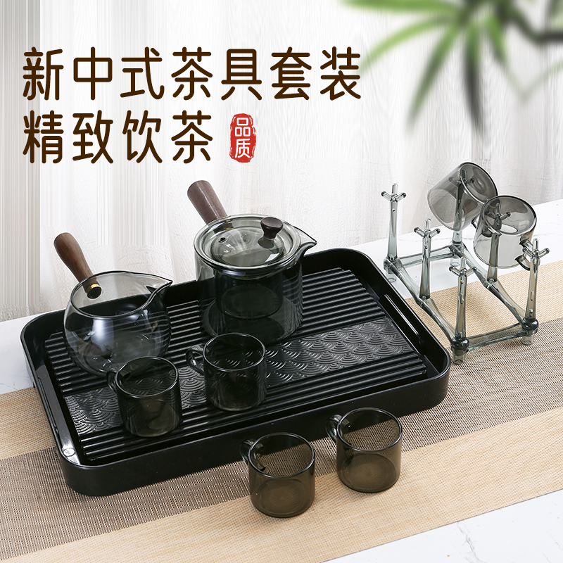 高硼硅玻璃功夫茶具套装家用新款轻奢高档中式茶壶茶杯茶盘整套