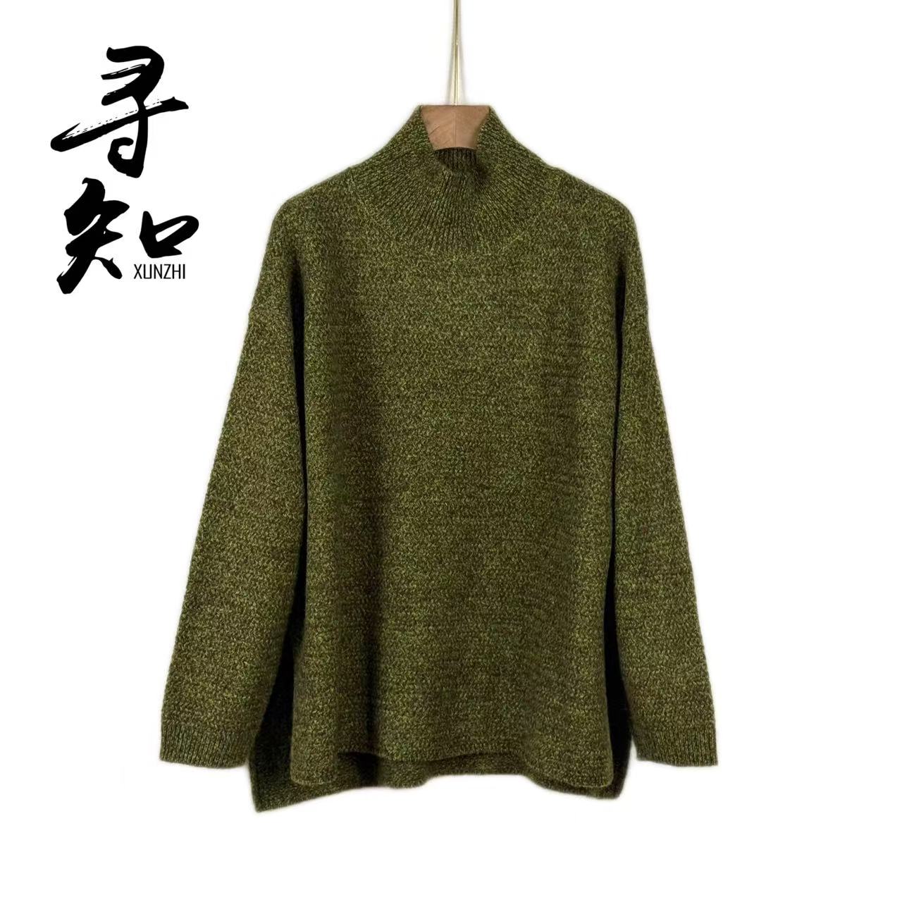 寻知·朱总原创设计XZS315M肌理感高领慵懒毛衣