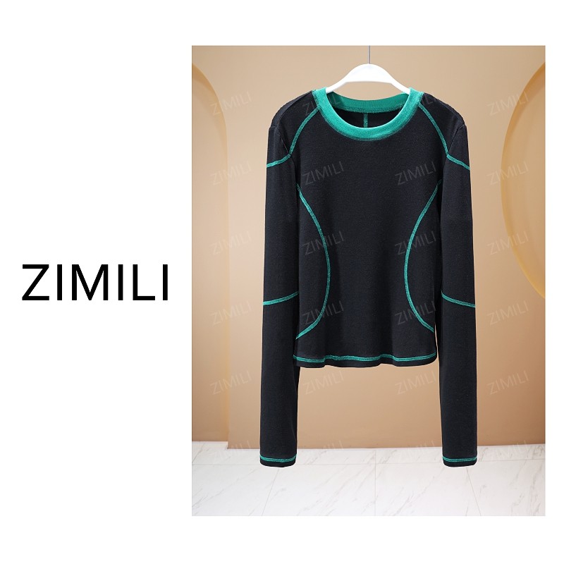 【亮哥欧货女装】冬季加厚羊毛《织锦系列》高弹显瘦打底上衣26231-B6