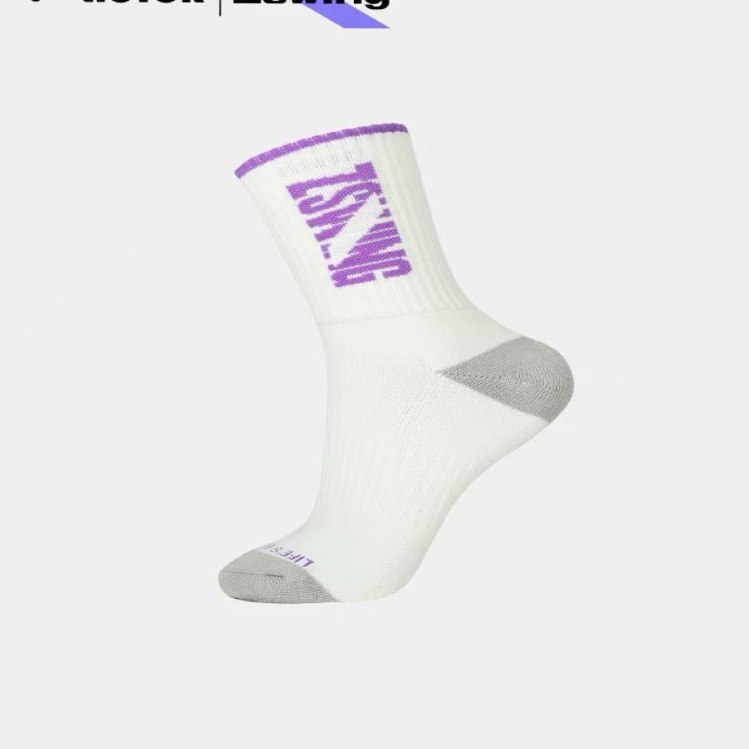 郑思维同款羽毛球袜巴黎限定紫色