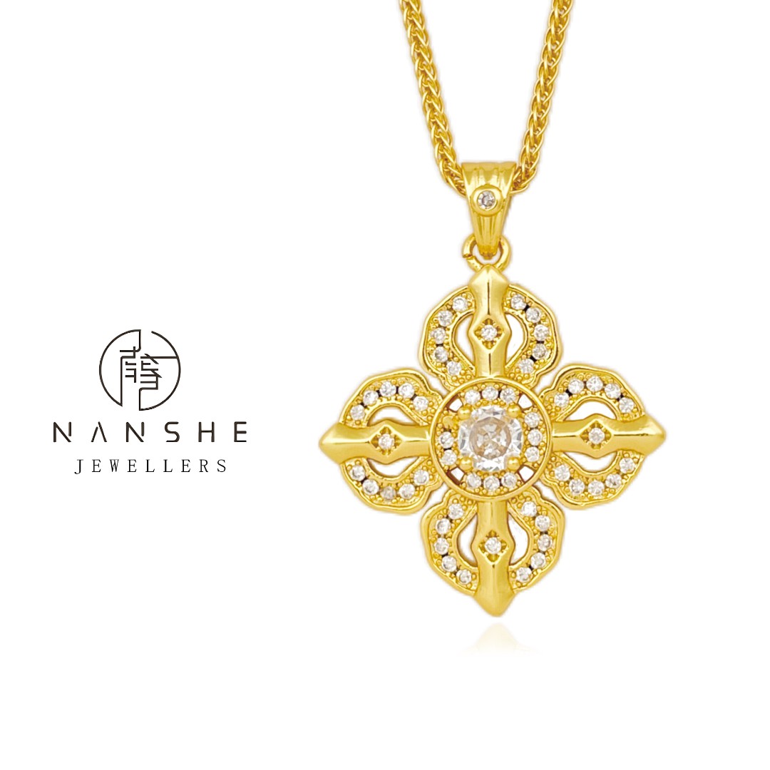 NANSHE/南奢 璀璨星芒十字金链时尚百搭 L1041