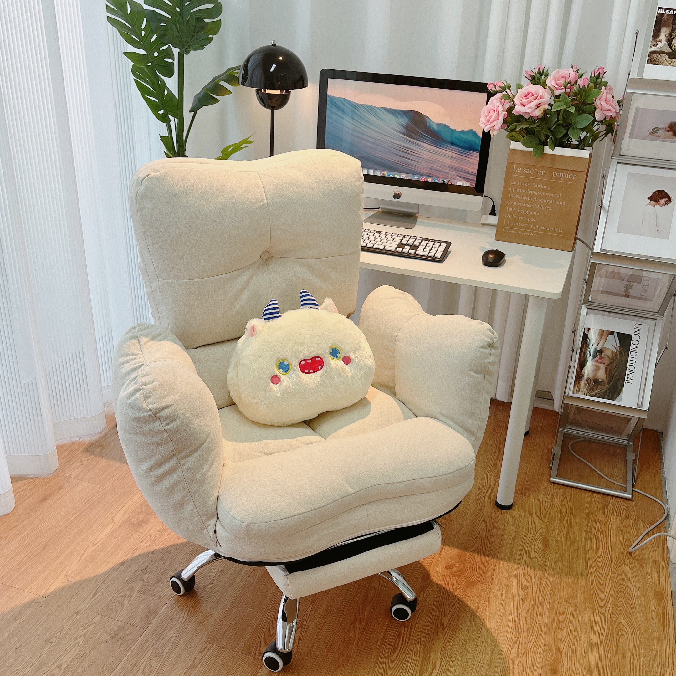 诗维克家用电脑椅舒服久坐懒人沙发椅女生卧室可躺宿舍书桌靠背椅