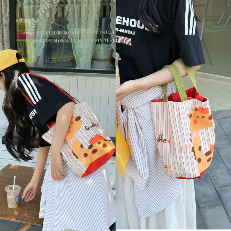 【直播间专属】虞康原创插画师菜篮子水桶包两用可单肩可手提大容量