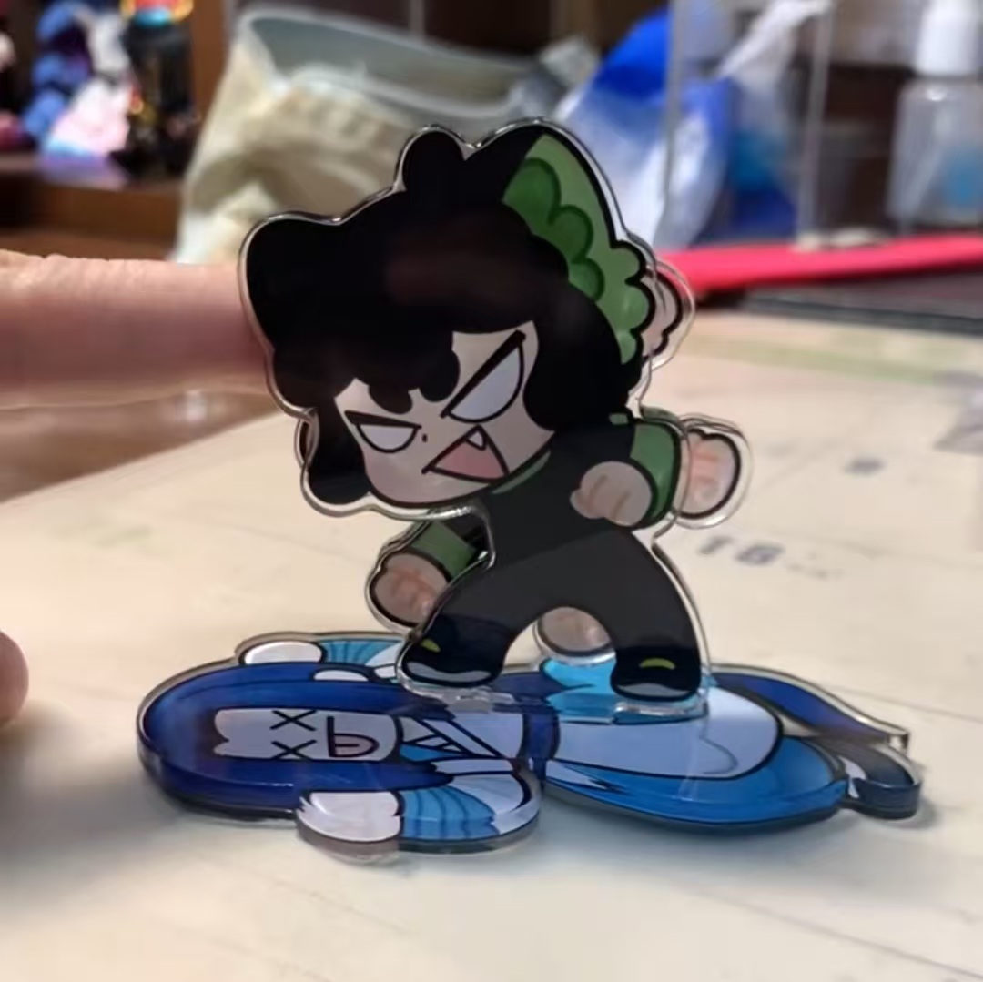 【荔枝】罗小黑暴打无限师父亚克力旋转桌面立牌物料送朋友摆件饰品