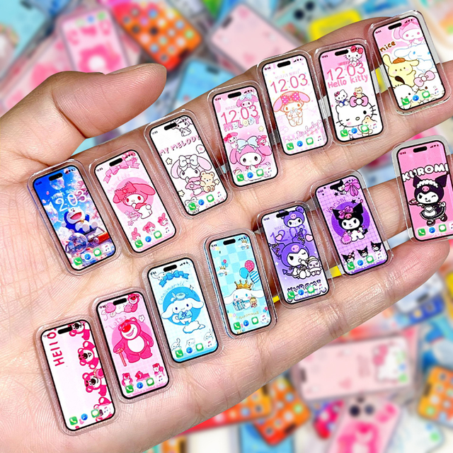 迷你小手机微缩仿真小物品网红小人国玩意食玩模型女孩过家家玩具