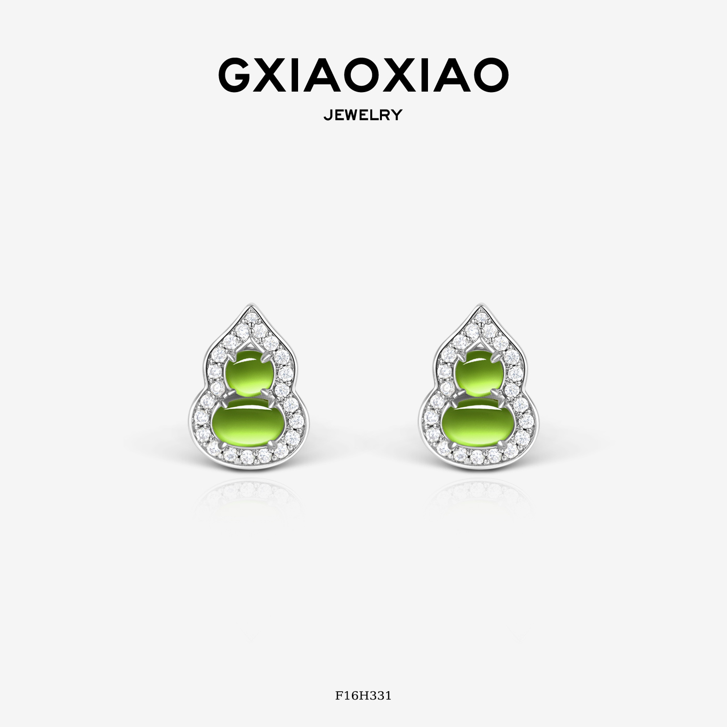 G XIAOXIAO 气质高级轻奢百搭葫芦耳环 F16H330 F16H331新年礼物