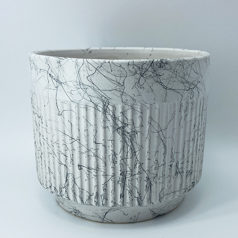北欧简约陶瓷花盆大号口径家用室内多肉花盆绿萝蝴蝶兰发财树盆栽