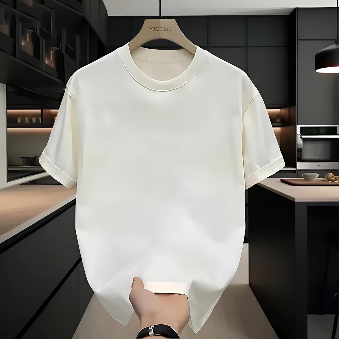 汇纳迪通用短袖圆领夏季盐系男士T恤宽松ins半袖纯色简约