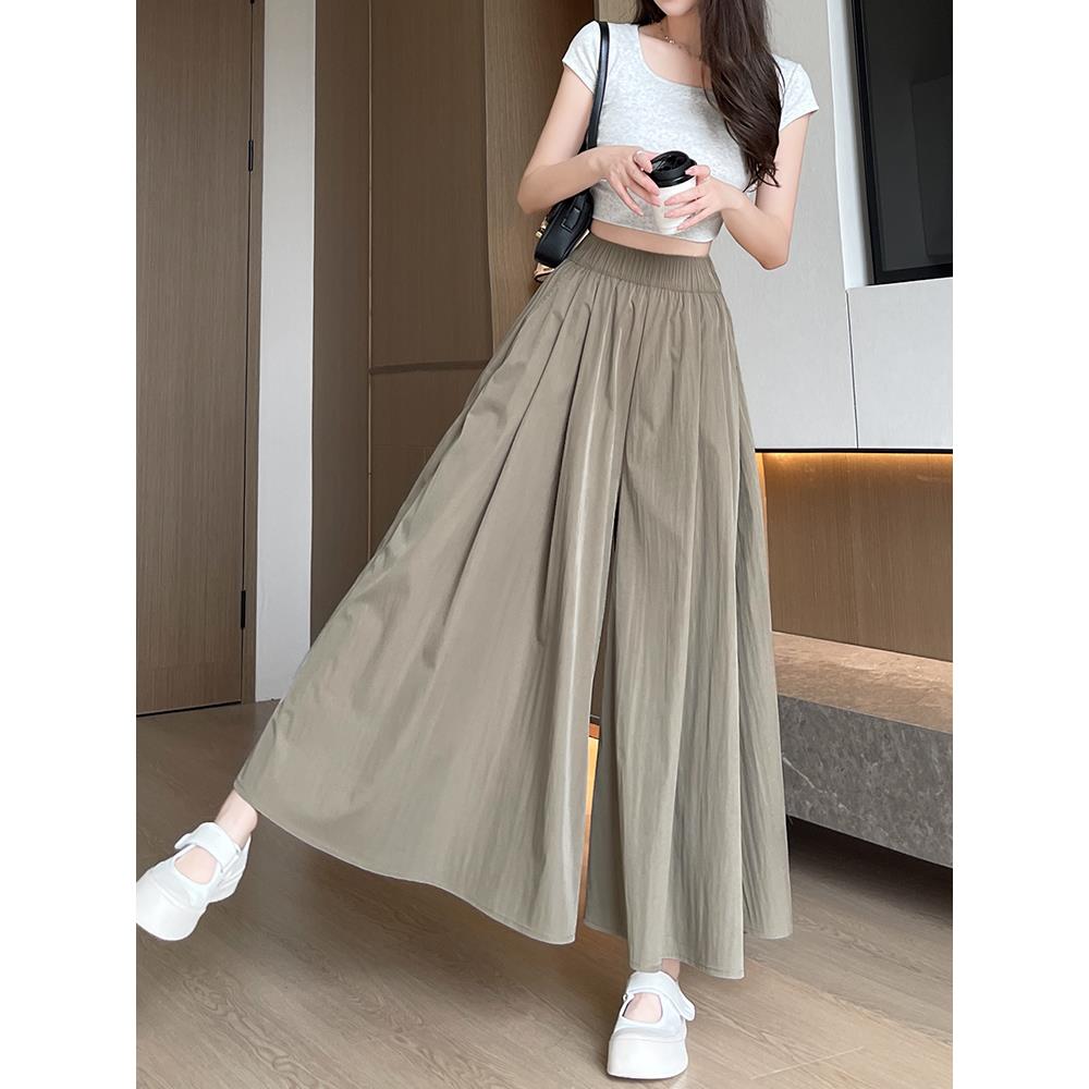 优品山本裙裤女夏季2025新款高腰显瘦a字半身长裙大码胖mm时尚阔