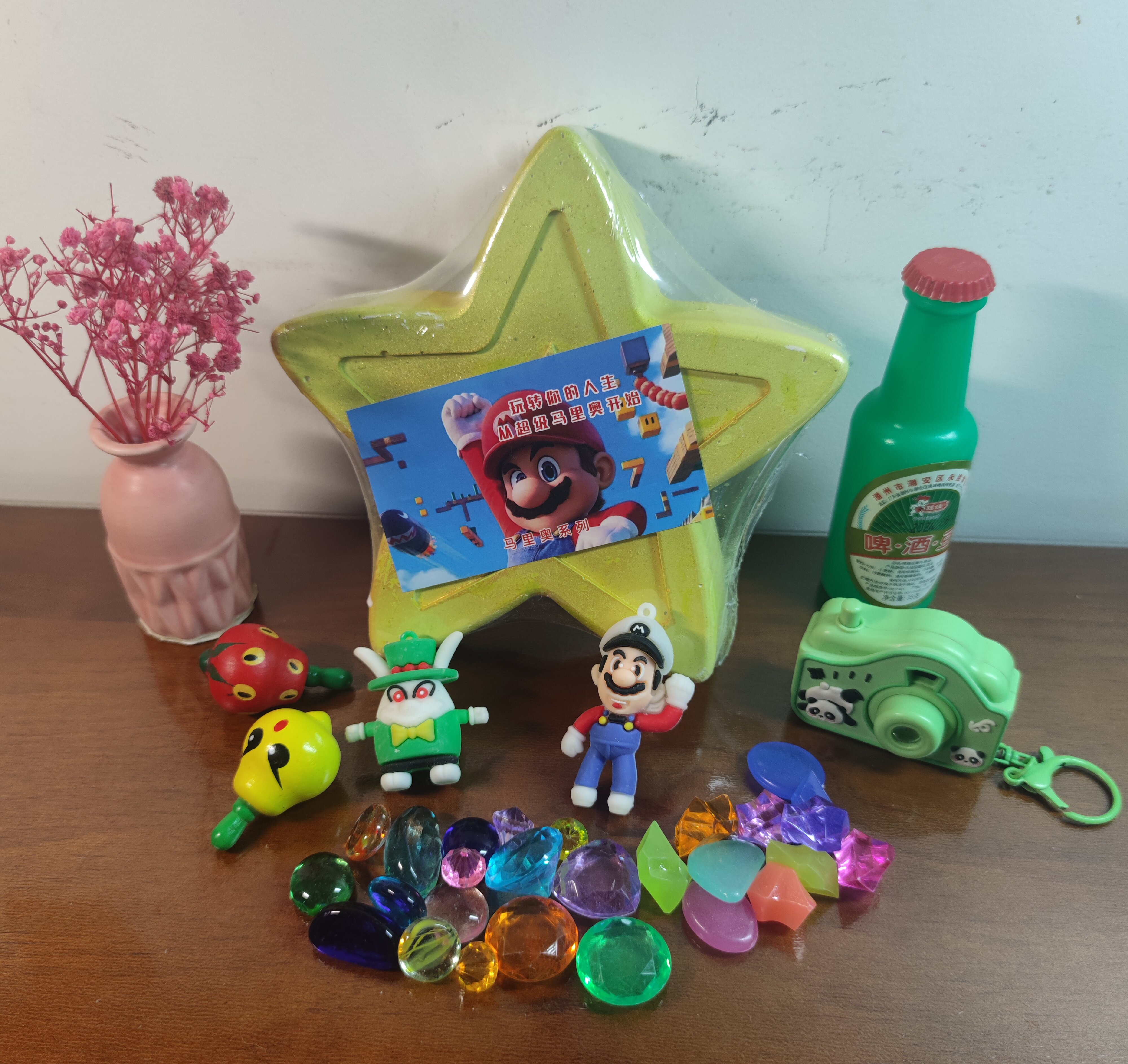 考古挖掘玩具马里奥系列挖宝盲盒玩具石膏DIY寻宝挖宝玩具惊喜