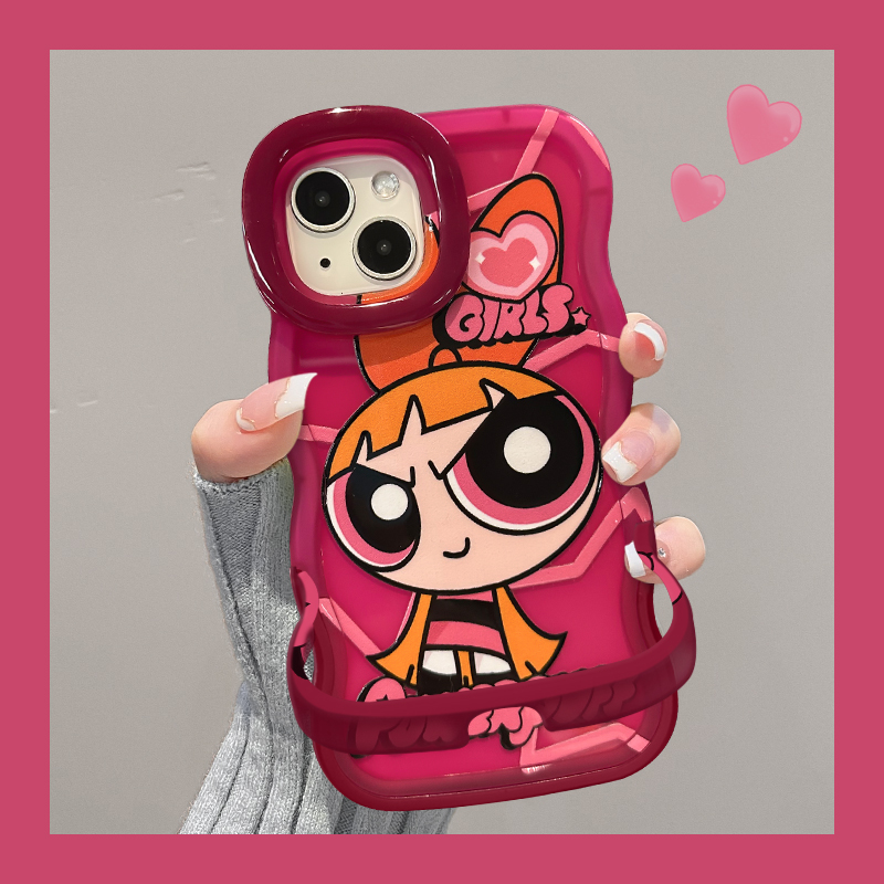 飞天小女警适用OPPORENO14手机壳13/12卡通FINDX8PRO双支架8/7套