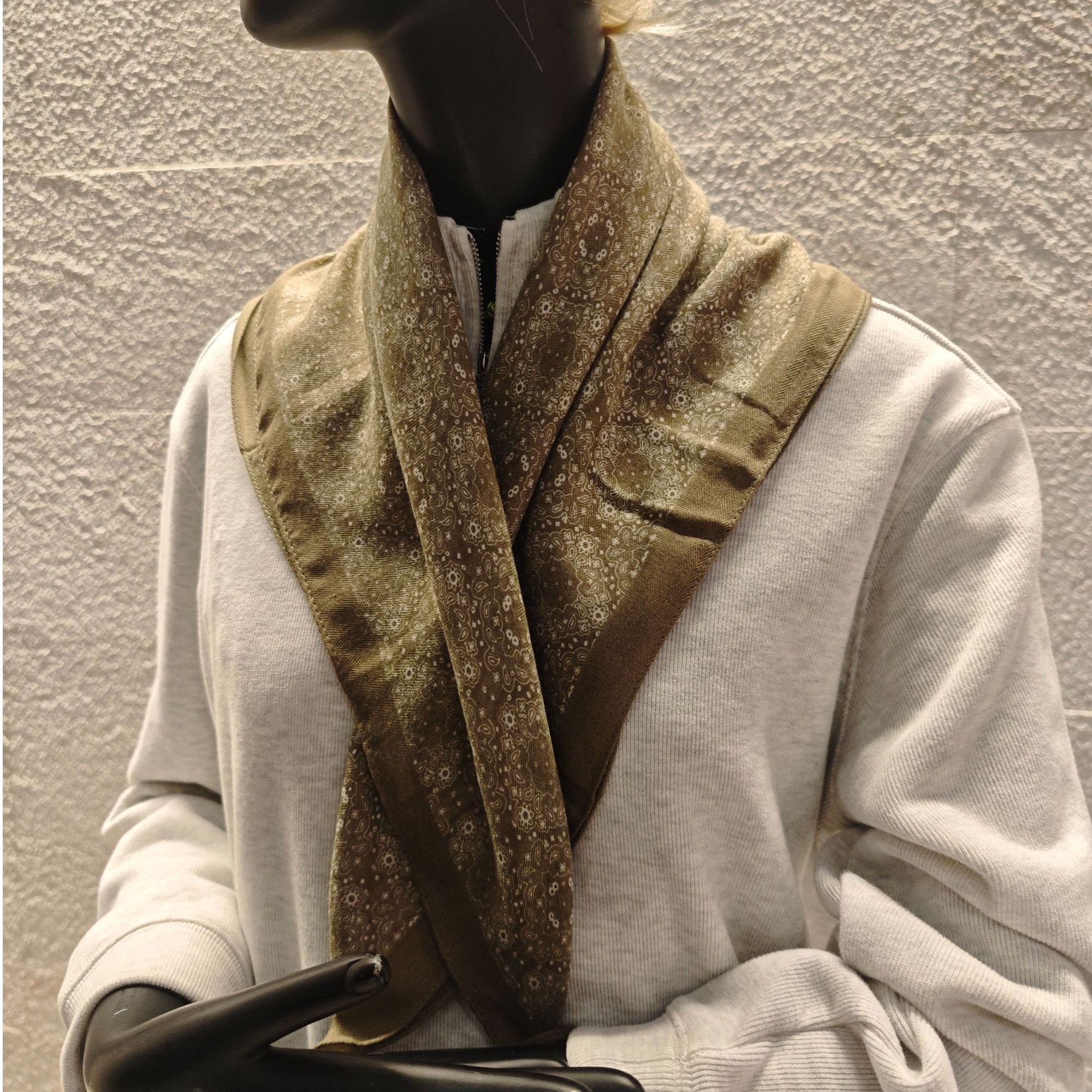 老钱系列复古印花丝巾中国风复古