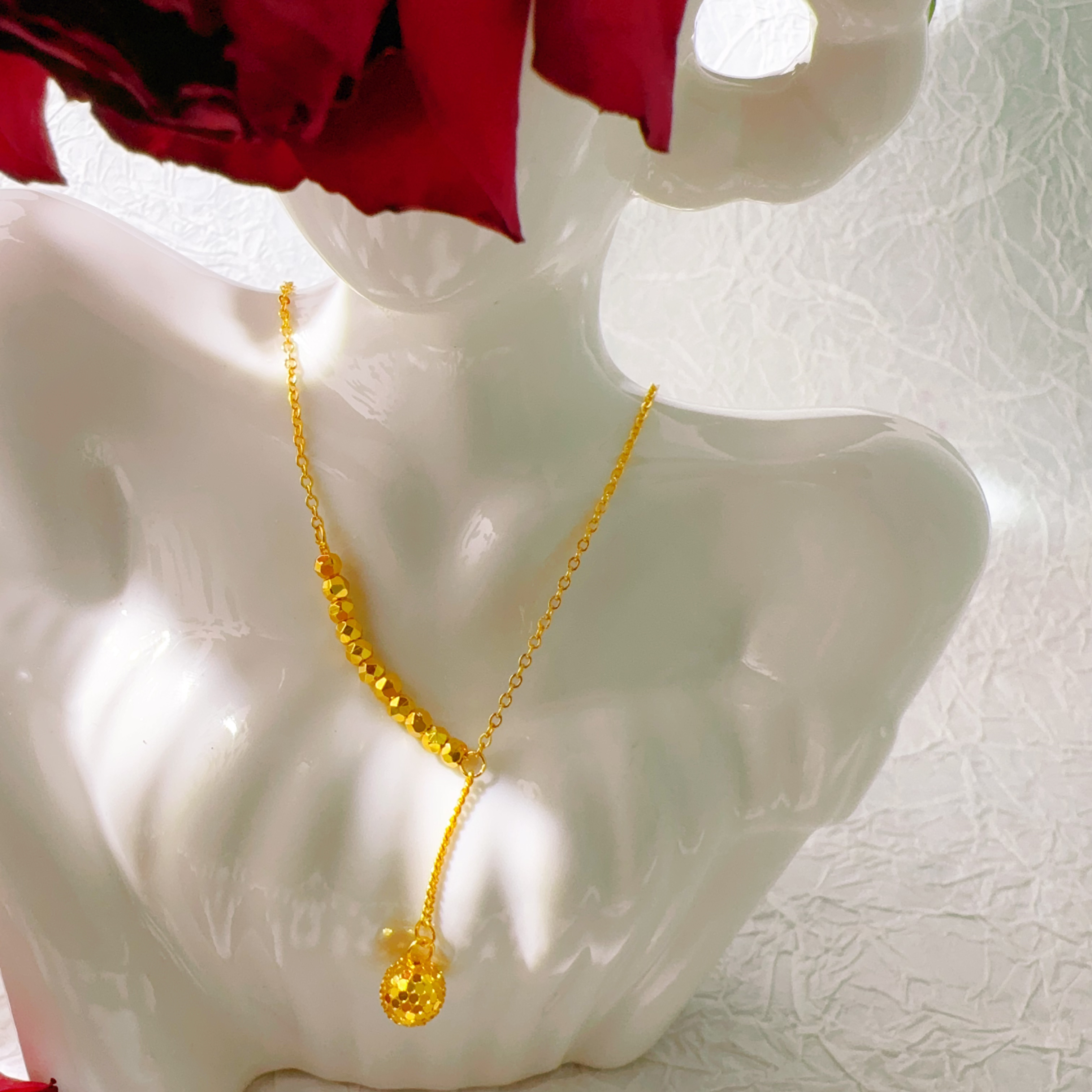 合金项链 合金AB款珠珠项链0.13g