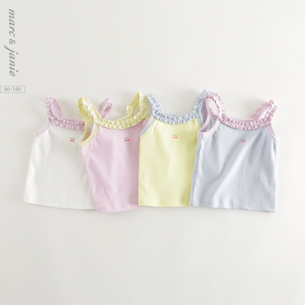 马克珍妮甜美花边小背心女童吊带内搭2025年ins风洋气夏装550751