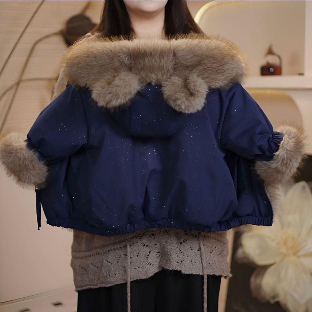 男童女童加绒派克服过冬棉服儿童爆款2025保暖外套防皮草加厚冬款