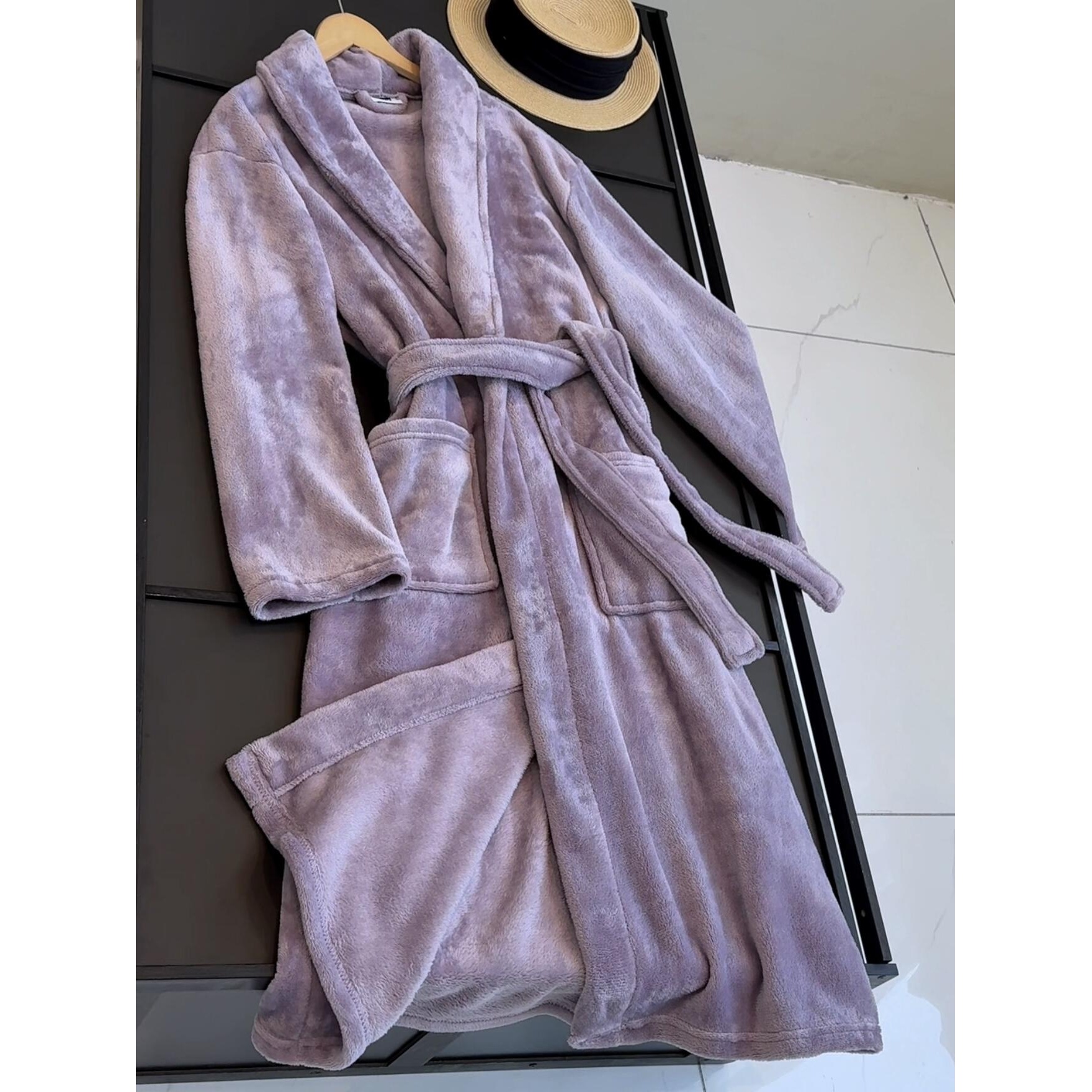 情侣款！成人睡袍珊瑚绒保暖长袖家居睡袍女宽松大睡袍