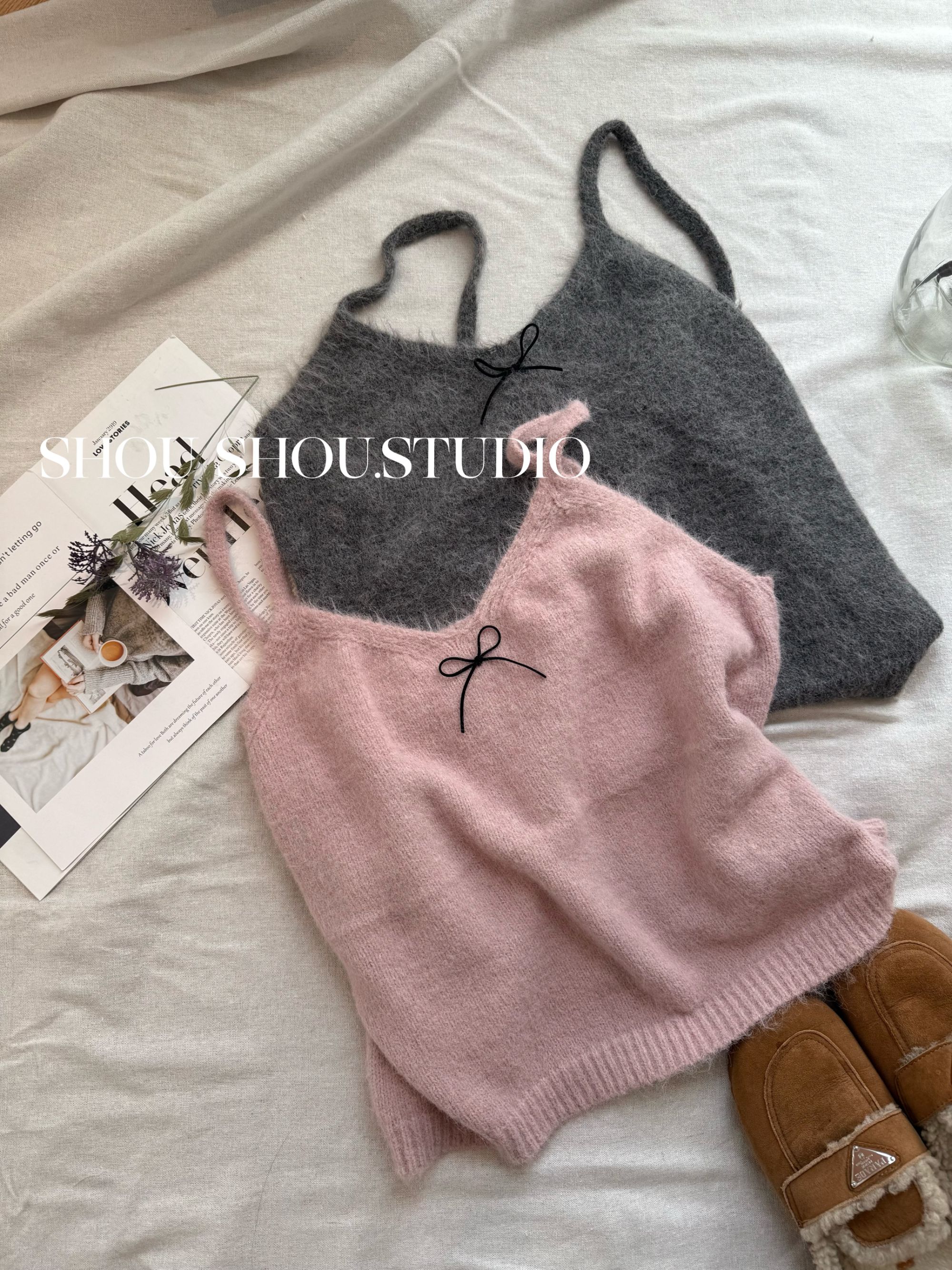 【瘦瘦】浣熊背心-大码羊毛叠穿显瘦软糯宽松外穿背心S02024