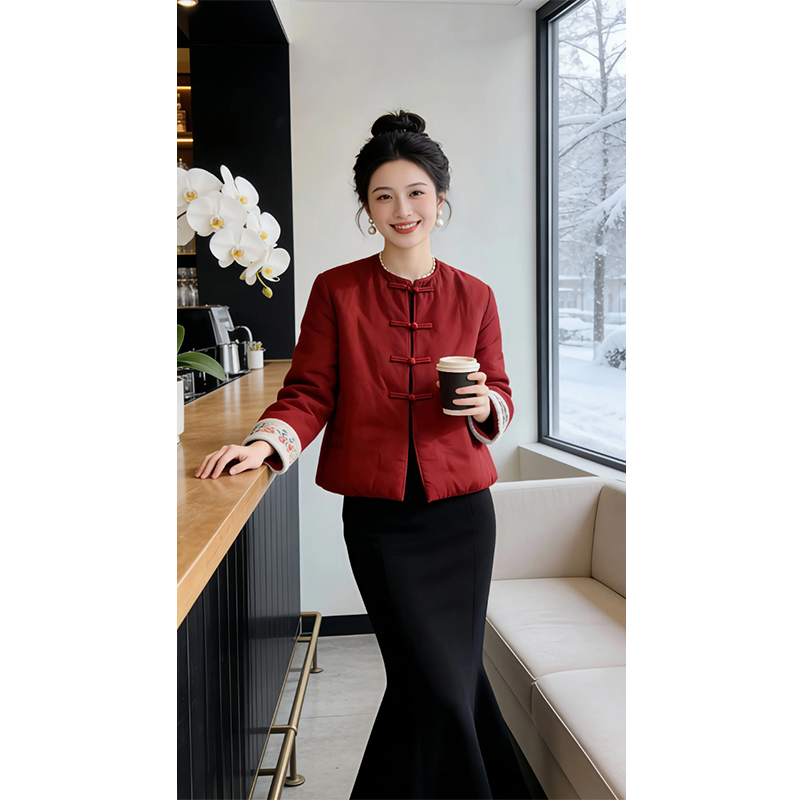 新中式国风潮流设计感棉服女2026年冬季新款小个子洋气盘扣外套