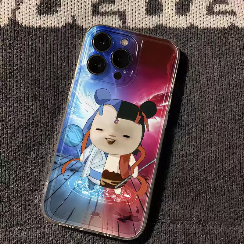 胡巴哪吒结合体适用iPhone16promax手机壳华为P70vivo小米oppo套