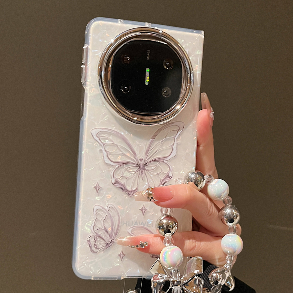 贝壳纹素描蝴蝶适用华为MateX6折叠屏手机壳女款高级感超薄保护套