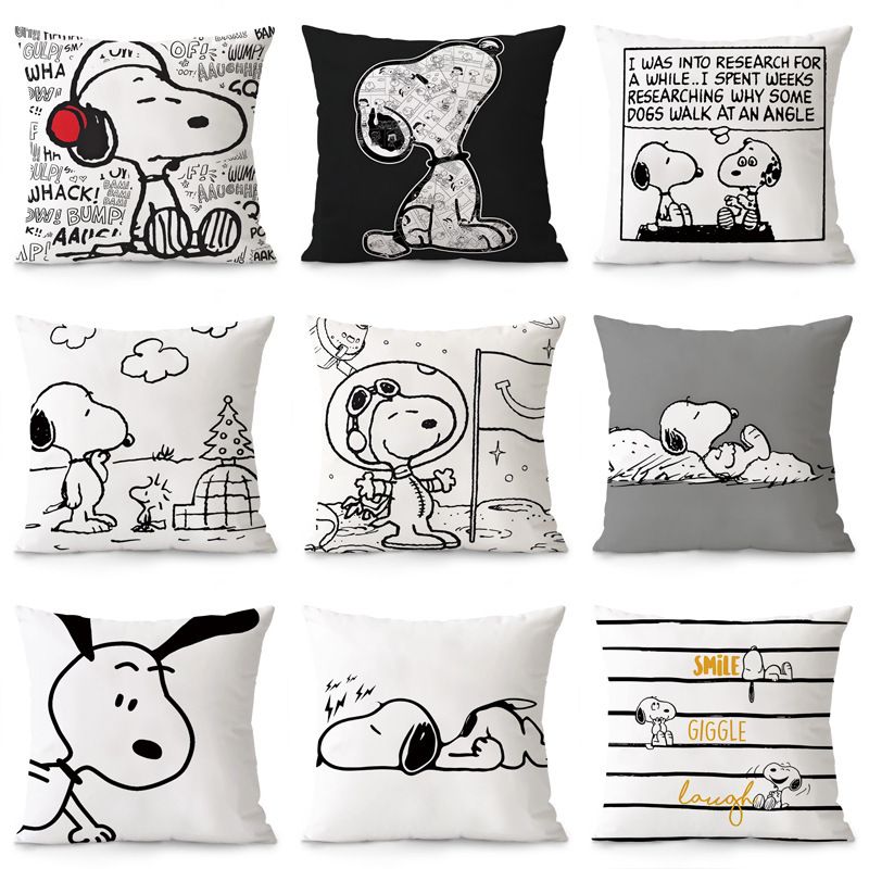 史努比抱枕套时尚卡通汽车载沙发床头午休枕头靠垫被子两用snoopy